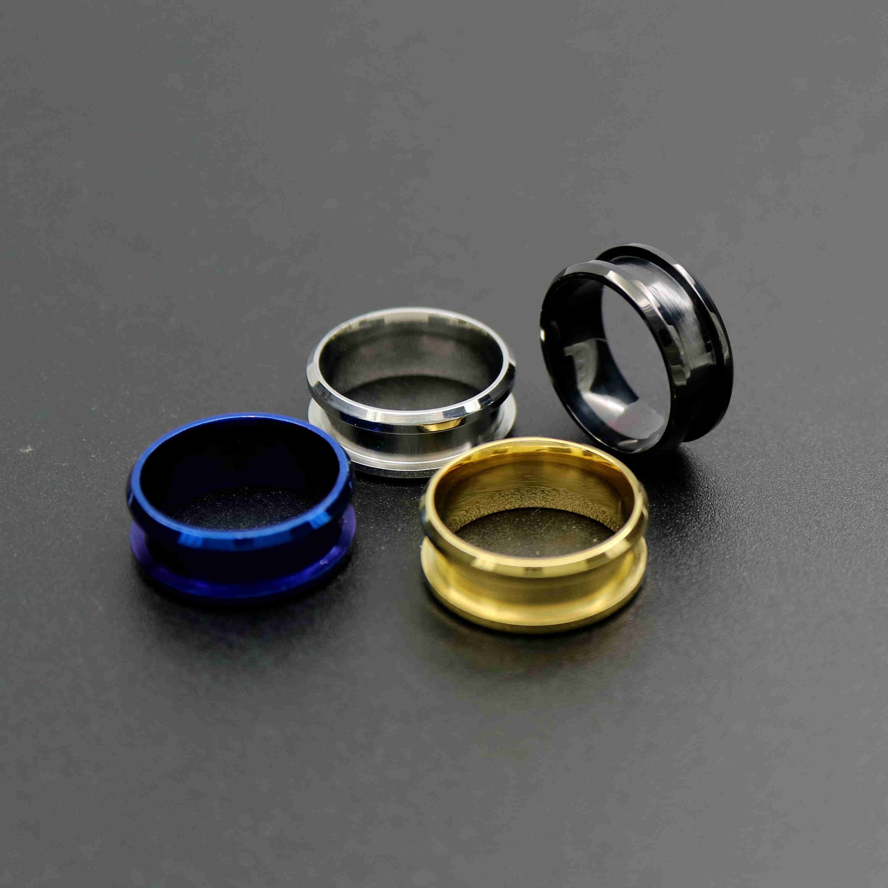 1Pcs 4MM Width channel Bezel 1.5MM Depth Silver Gold Gun Black Blue Stainless Steel Ring Settings DIY Jewelry Supplies 1294118 - Click Image to Close